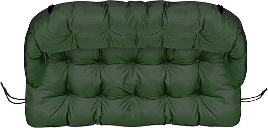 AIO Factory Wasserdichtes Sitzbank-Kissen für Garten mit Rückenlehne Grün 40x190cm