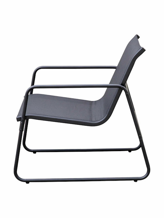 Velo 4 Pieces Outdoor Living Room Set Black