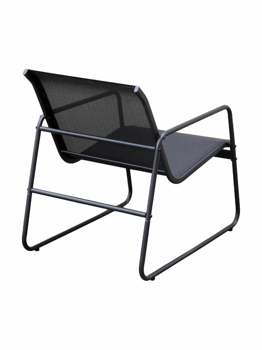 Velo 4 Pieces Outdoor Living Room Set Black