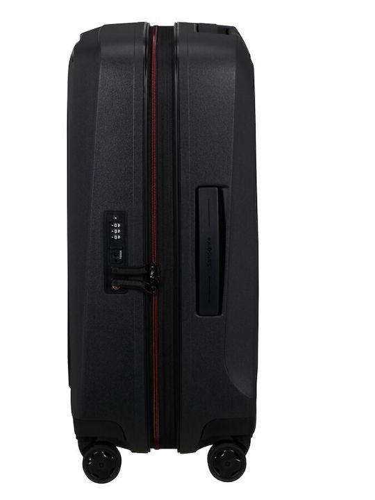 Samsonite Essens Βαλίτσα Ταξιδίου Καμπίνας Σκληρή Μαύρο/κόκκινο