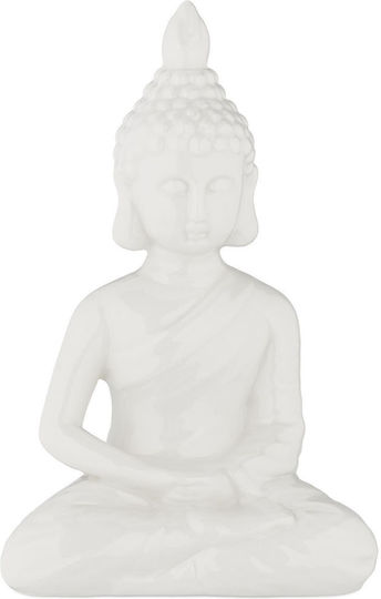 Figurină Buddha Relaxdays 17x11x7cm Albă Figurină Buddha Relaxdays 17x11x7cm Albă
