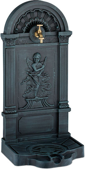 Fântână De Grădină Înger Relaxdays 83x39x33cm Metalică Verde Închis Auriu Gri