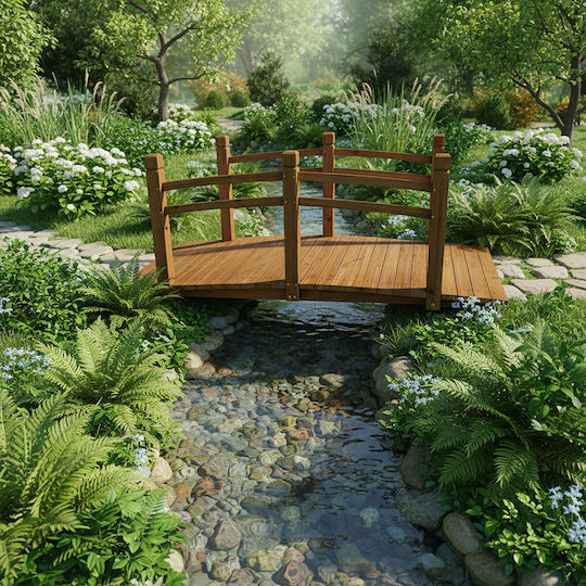 Pod Arcadă Din Lemn Pentru Grădină Relaxdays 200kg Rezistent La Intemperii Pod Arcadă Din Lemn Pentru Grădină Relaxdays 200kg Rezistent La Intemperii