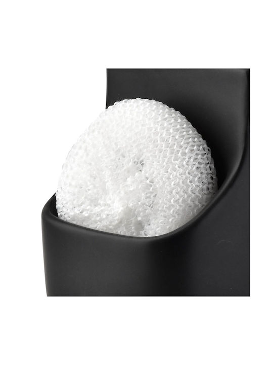 Vilde Kitchen Ceramic Dispenser with Sponge Holder Black 400ml