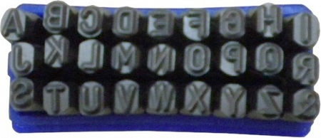 Set 27 Buchstabenstempel 4mm Bass Polska