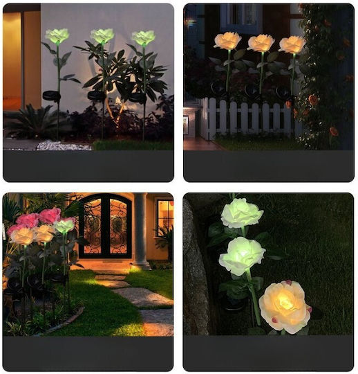 Alista Home Lampă Solară Floare 4W Alb Cald cu Senzor de Mișcare și Fotocelul IP65