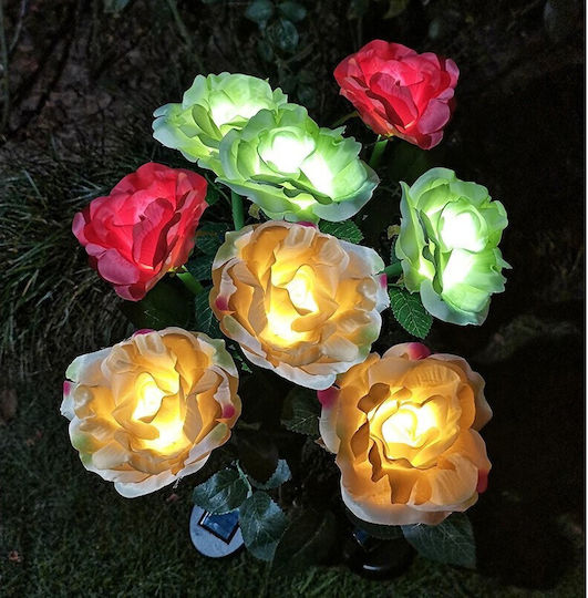 Alista Home Lampă Solară Floare 4W Alb Cald cu Senzor de Mișcare și Fotocelul IP65