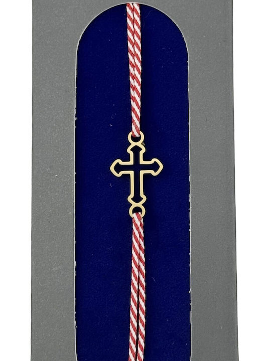 Alista Home Women's Martaki Bracelet with Cross Design Made of Cord Alista Home Women's Martaki Bracelet with Cross Design Made of Cord