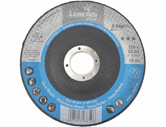 Lukas 125mm Zk 60 U-Kante Pro Blatt Schleifscheibe