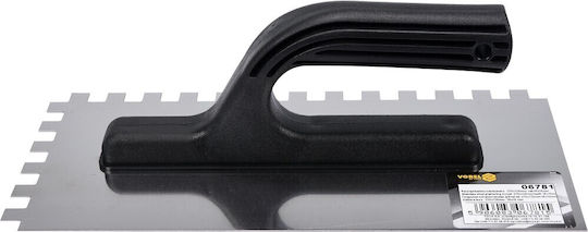 Vorel Spatula Metal Danturată 10x10mm cu Mâner de Plastic 06781