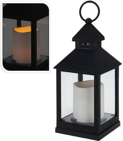 BigBuy Decorative Lamp Lattern Black 3pcs