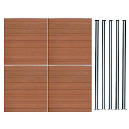 Gartenzaunmaterial aus WPC 1Stück Brown