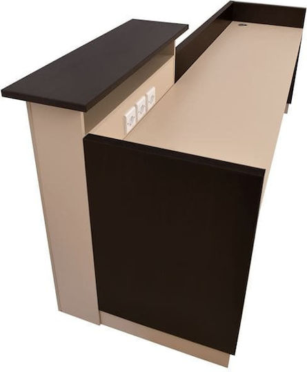 Freebox Büroempfang mit Abmessungen L240xB82xH105cm