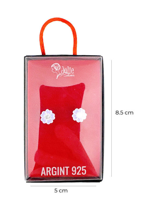 Alista Home Cercei Cu Șurub Din Argint Cu Pietre Roșii Alista Home Cercei Cu Șurub Din Argint Cu Pietre Roșii