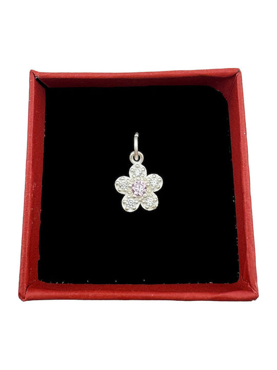 Alista Home Charm Floare din Argint cu Zircon Roz