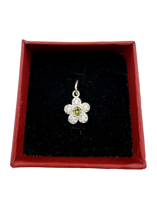 Alista Home Charm Floare din Argint cu Zircon Verde