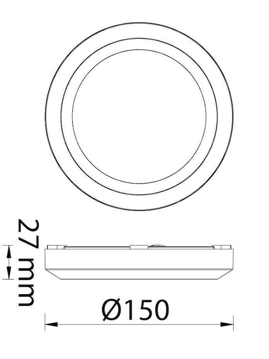 Horoz Electric Lumină de exterior montată pe perete LED IP65 5W cu Alb Natural Lumină 12.4x12.4εκ.