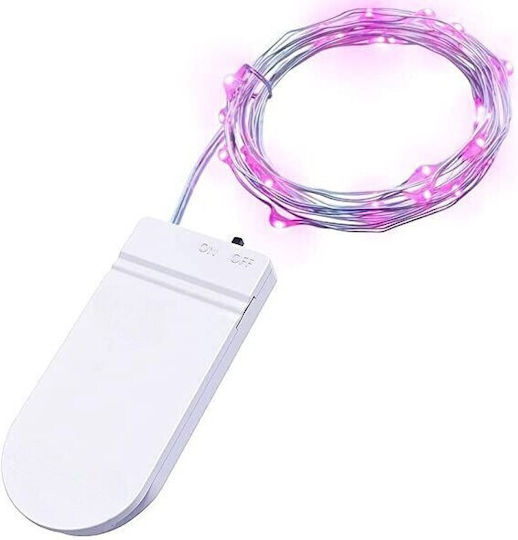 30 LED-Lichter 3m Rosa in Reihe