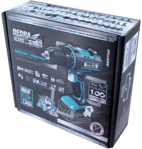 Dedra DED7141 Δραπανοκατσάβιδο Μπαταρίας Brushless 18V