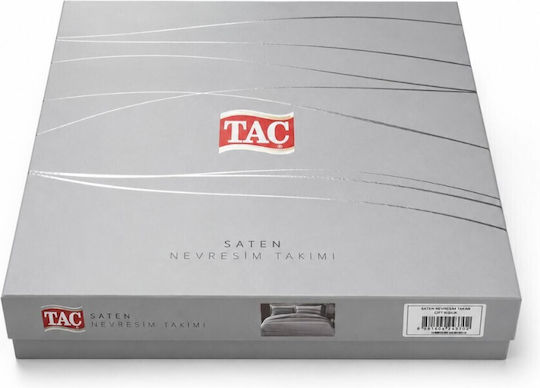 Tac Σετ Παπλωματοθήκη 200x220cm Διπλή με 2 Μαξιλαροθήκες & 1 Σεντόνι Πορτοκαλί