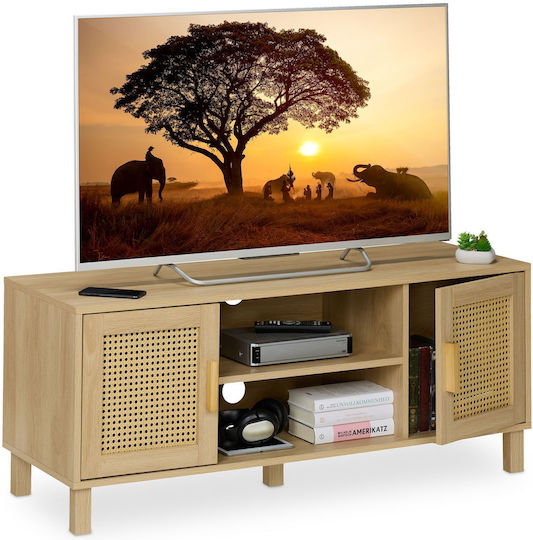 Stand TV De Podea Efect Lemn Natural 115x40x48 cm Stand TV De Podea Efect Lemn Natural 115x40x48 cm