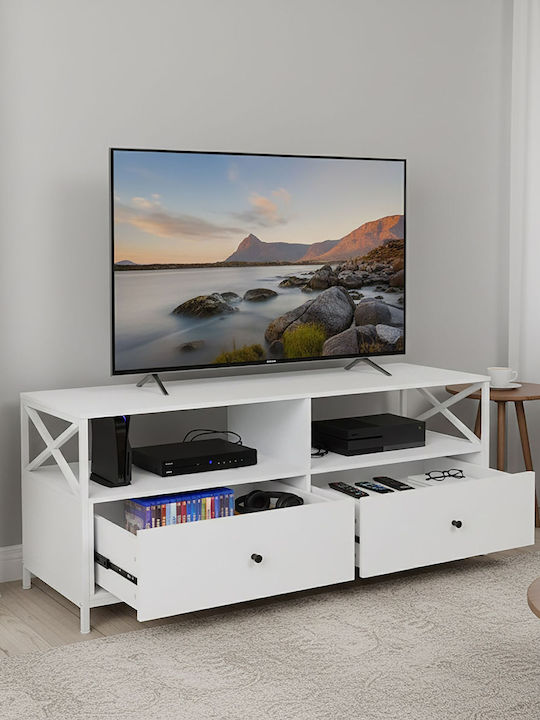 TV-Ständer Weiß M120xP40xH50cm