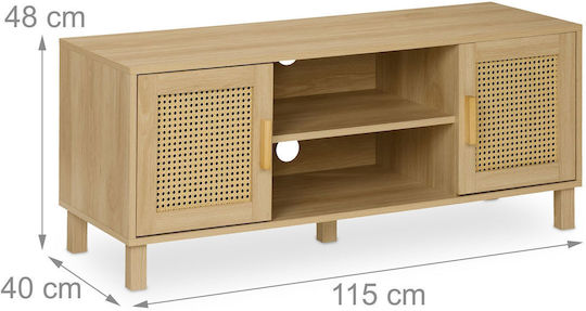 Stand TV Efect Lemn Natural M115xA40xÎ48cm