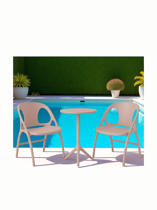 Garten- und Outdoor-Möbelsets für kleinen Raum Aria 3 Stück Dusty Pink