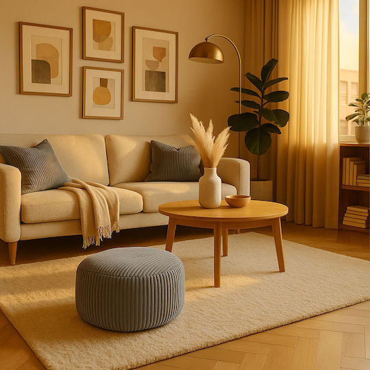 Relaxdays Sitzsack Hocker Grau 25x35x35cm