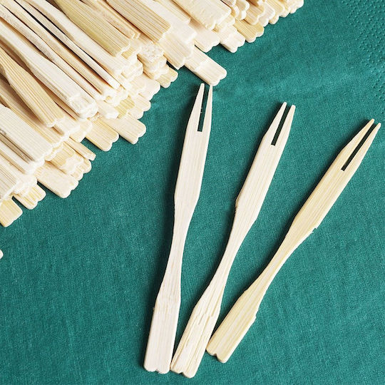 Excellent Houseware Hölzernes Gabel Einer Verwendung 100Stück