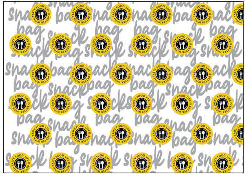 Printed Rice Paper Snack Tasty 25x35cm 10kg