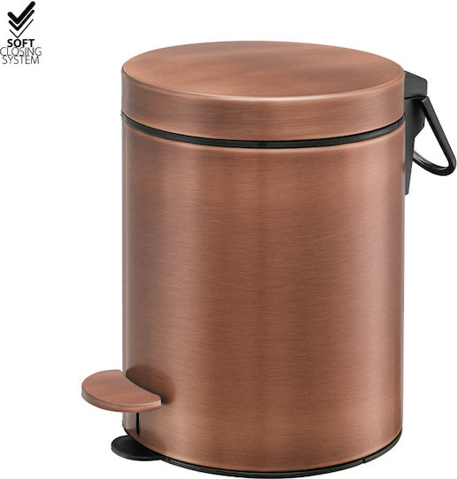 Sanco Metallischer Badezimmer Behälter Soft Close 5lt Rote