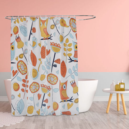 Relaxdays Cortină De Duș Țesătură 200x180cm Multicolor