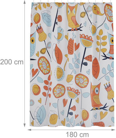 Relaxdays Cortină De Duș Țesătură 200x180cm Multicolor
