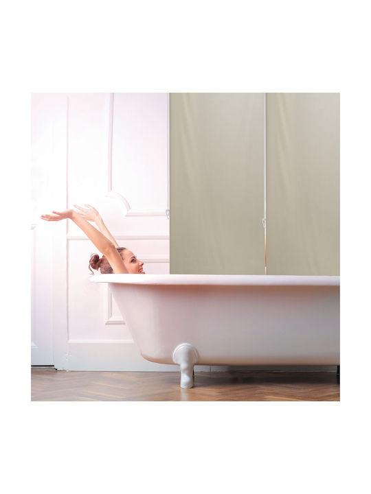 Relaxdays Shower Curtain Roller Beige
