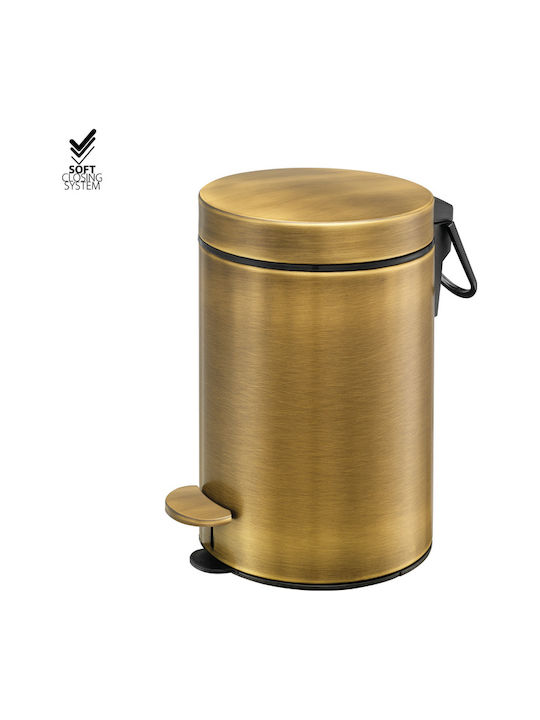 Sanco Metallischer Badezimmerbehälter Soft Close 3lt Bronze