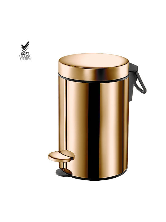 Sanco 90603-M25 Metallischer Badezimmerbehälter Soft Close 3lt Bronze