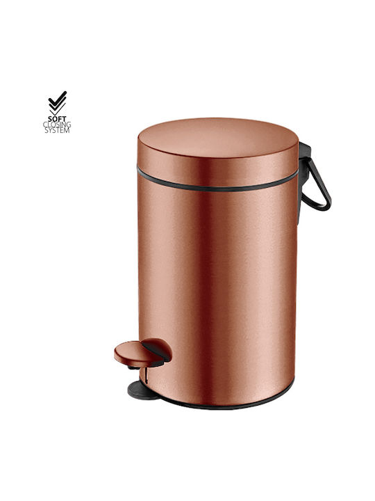 Sanco Metallischer Badezimmerbehälter Soft Close 3lt Bronze