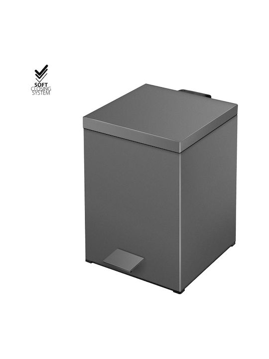 Sanco Μεταλλικό Καλαθάκι Μπάνιου Soft Close 5lt Μπρονζέ
