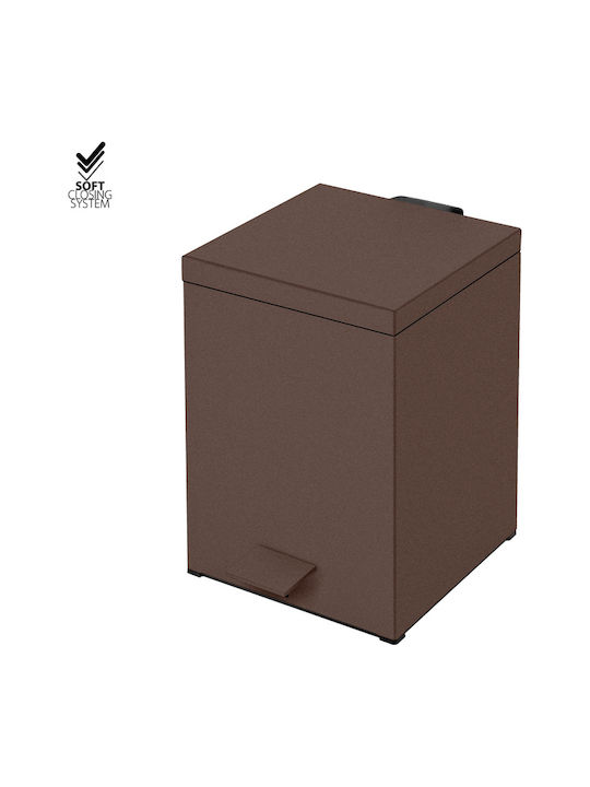 Sanco Μεταλλικό Καλαθάκι Μπάνιου Soft Close 5lt Μπρονζέ