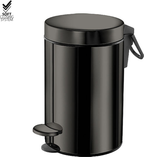 Sanco 90603-M26 Metallic Bathroom Bin Soft Close 3lt Copper