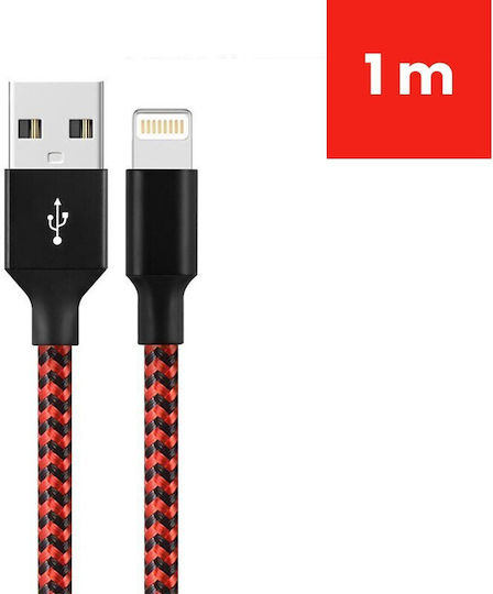 Telefon Datenkabel Flippy Usb Zu Blitzkabel Kompatibel Mit Iphone 1 M Länge Dreieck Geflochten In 2 Farben Rot Schwarz