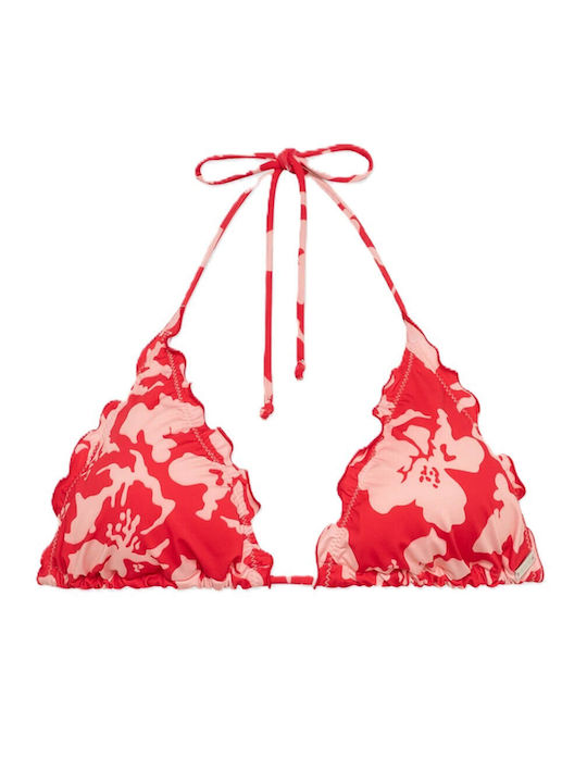 Bikini Τριγωνάκι Floral Red/pink Hibiscus