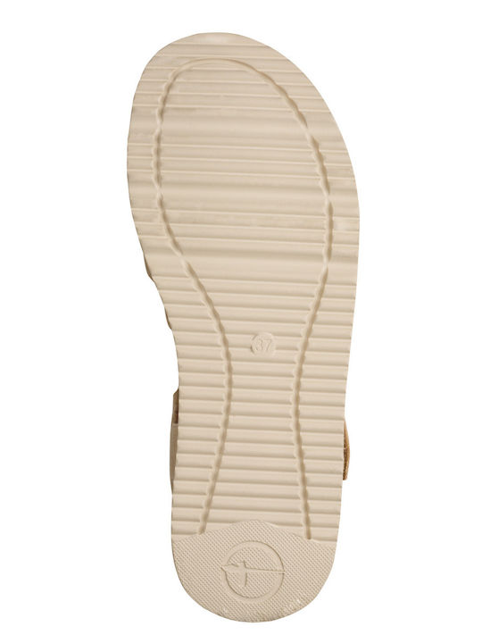 Leather Women's Sandals Beige