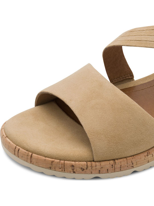 Leather Women's Sandals Beige