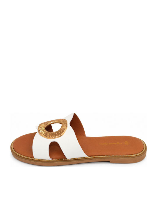Damen Flache Sandalen Weiß SM-MRS-F13-26SA-Weiß