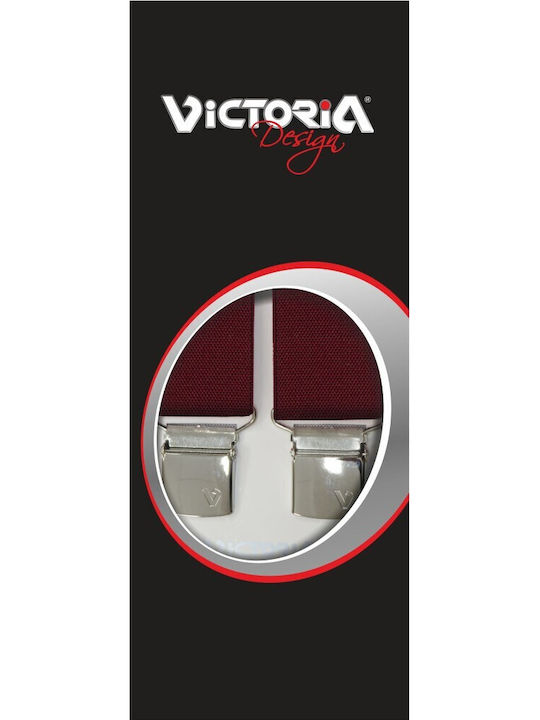 Victoria Suspenders Monochrome Burgundy