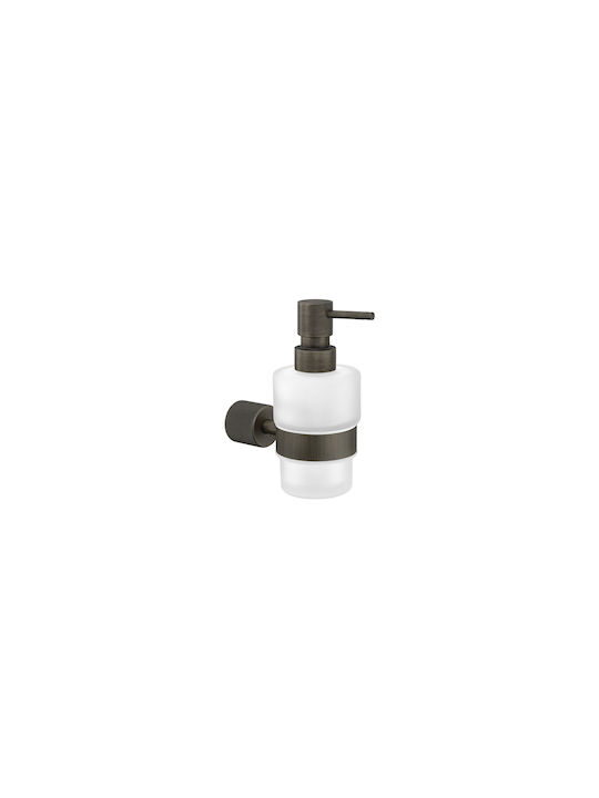 Sanco Lithos Επιτοίχιο Dispenser Γυάλινο Καφέ