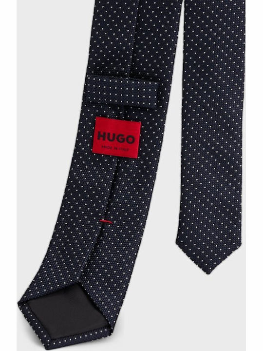Hugo Men's Tie Silk in Navy Blue Color