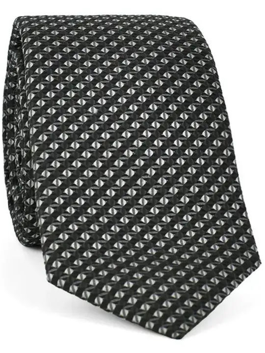 Hugo Men's Silk Printed Tie In Black Colour